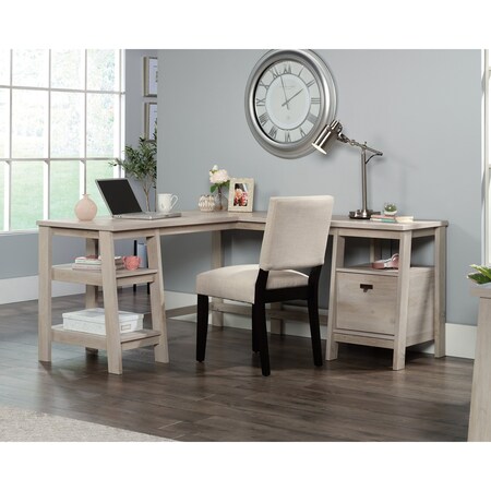 Sauder L-Desk, 66.18 in D X 29.25 in H, 59.06 in W X Engineered wood 428833